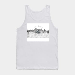 Moon phases and mountains Tank Top